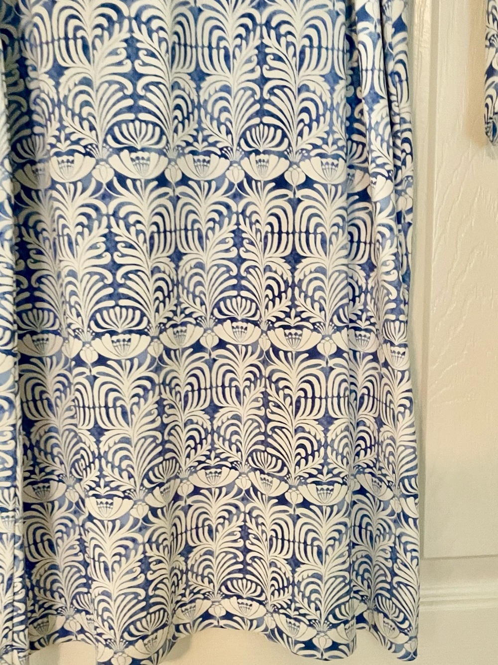 J. McLaughlin Blue White Belted Shirt Dress 3/4 Sleeve Resort Preppy Size XS - Picture 5 of 8